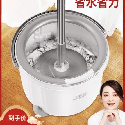 免手洗拖把杆旋转通用单桶家用一拖懒人拖布桶地拖墩布拖地神器净