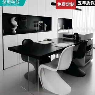 厨房小户型可嵌入蒸烤箱一体 岛台餐桌一体可伸缩轻奢家用开放式
