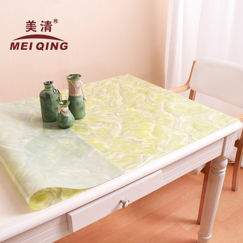 大理石桌布桌垫水晶板大理石纹防水软茶几垫桌布仿大理石