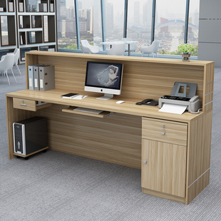 定制手台工作台前台收银台接待咨询迎宾柜台桌木质吧台