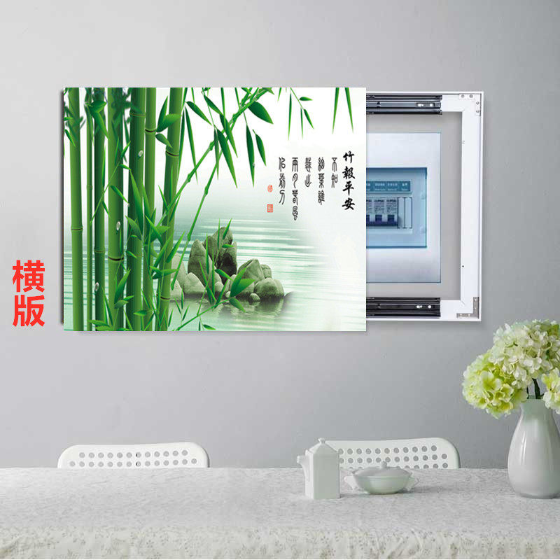 电表箱装饰画推拉遮挡画盒空箱电闸盒挂画壁画无框画