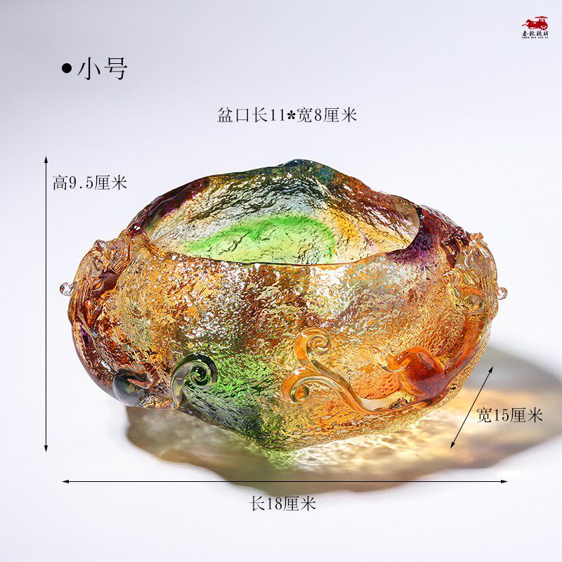 琉璃貔貅聚宝盆招财家居电视柜酒柜装饰工艺品店铺业送礼