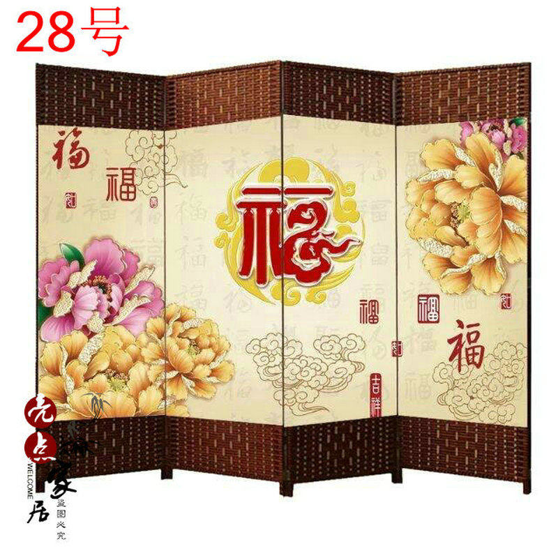 屏风折屏现代布艺玄关客厅办公推拉卧室帘
