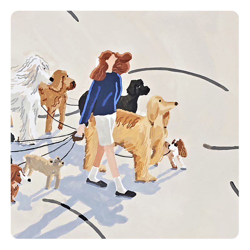 特惠捡漏插画师 复刻艺术画治愈系城市风景装饰画