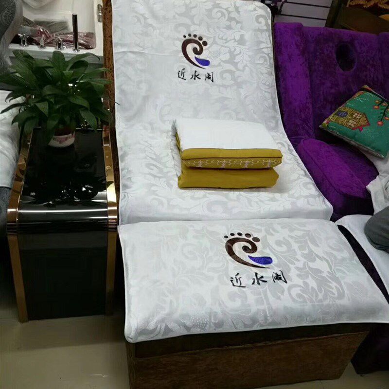 足浴沙发巾 浴场按摩椅纳复合浴巾足疗床床罩桑拿巾