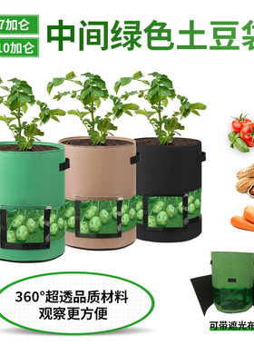 360度毛毡土豆袋无纺布草莓种植植物生长袋growbag可降解种植袋