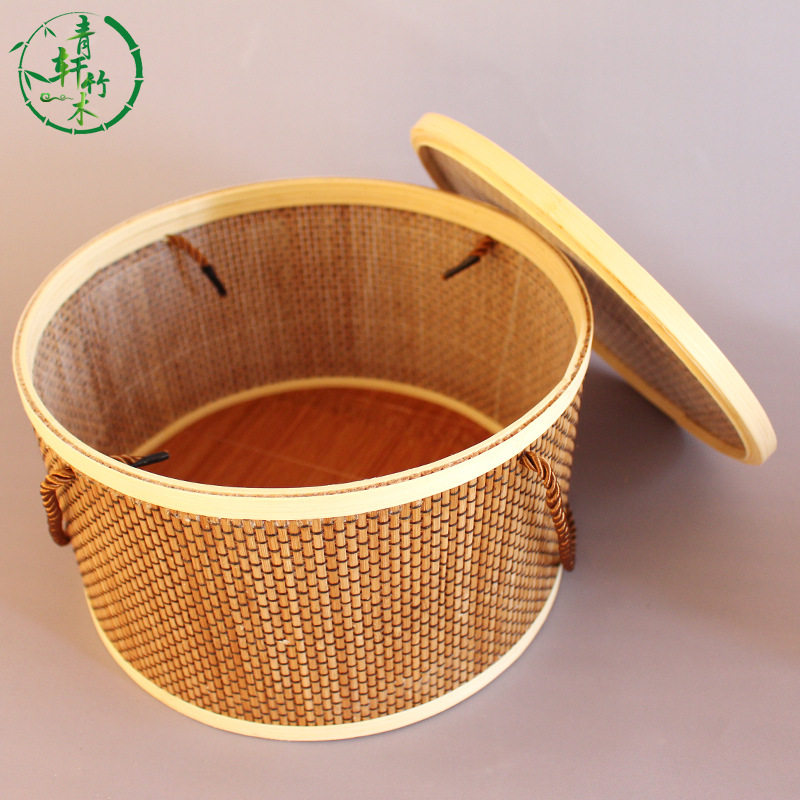 手工编织小竹篮土鸡蛋篮椭圆形元旦春节礼品包装水果礼盒节日年礼