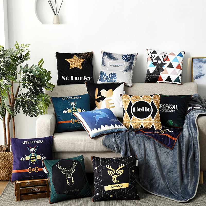 欧式法莱绒宝宝绒荷兰绒抱枕毯子