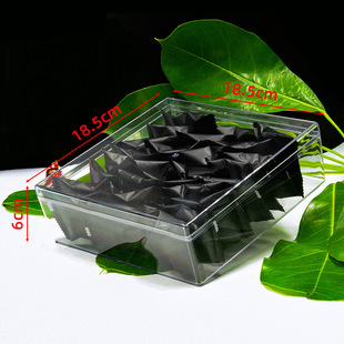 18.5cm正方形塑料盒加厚透明盒高档礼盒燕窝高丽参参茸药材展示盒