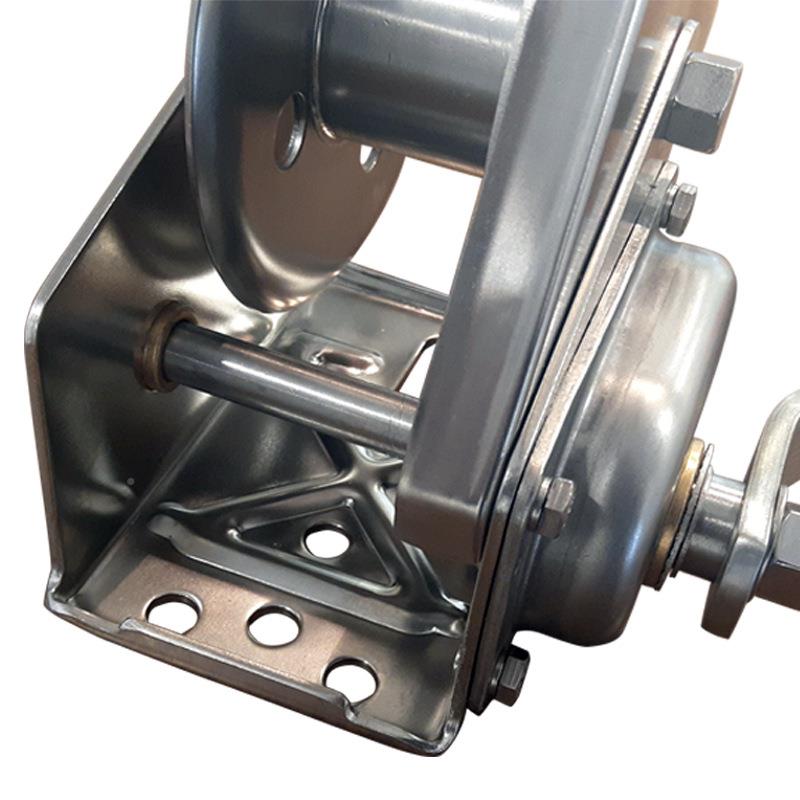 自锁式不锈钢绞盘330/16钢丝绳4牵引手动绞车 不锈钢手摇绞盘