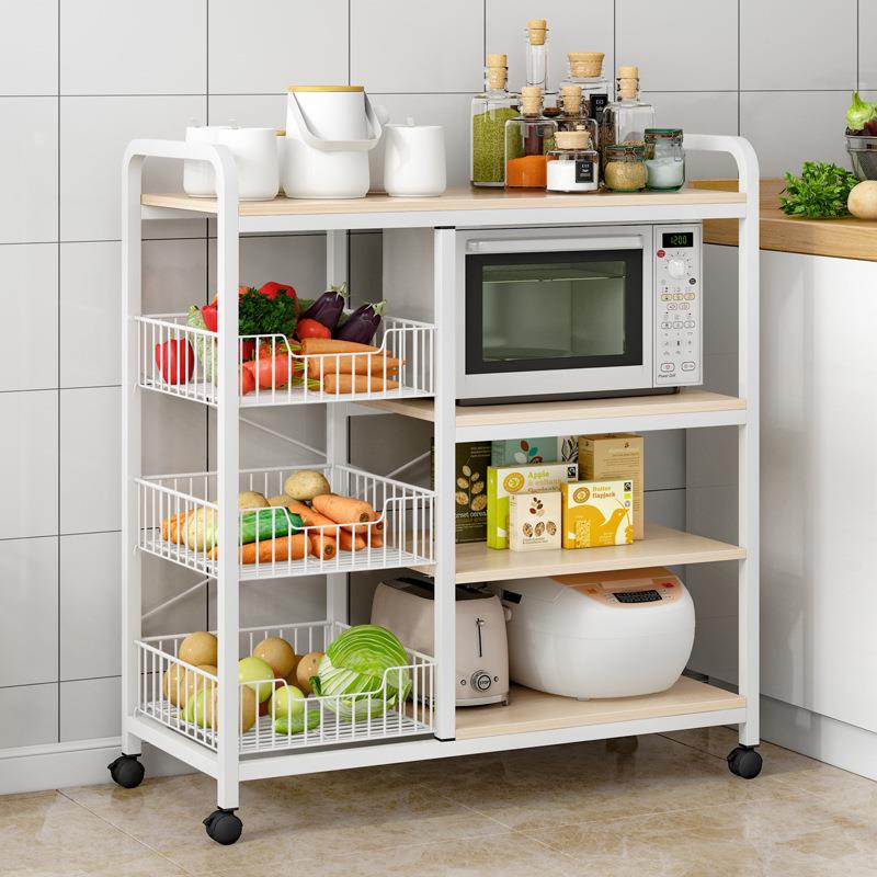 落多层微波地炉烤箱锅子厨房用品用大全储物家收纳篮厨房架L121A