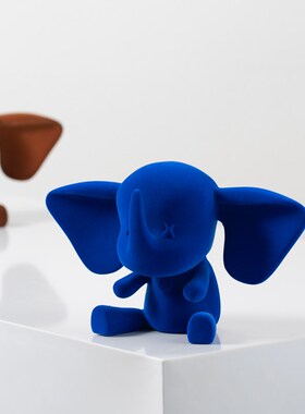 现代创意植绒小飞象卡通软装家居客厅儿童房酒店样板间装饰品