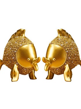 年年余乔迁之喜金鱼客厅家居电视柜酒柜装饰品端大气礼品