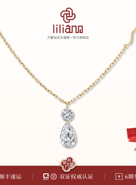 力量钻石自由力量18K金钻石项链培育钻石项链新年礼物生日礼物