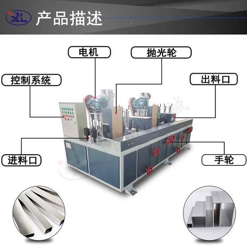 面铁方管抛光机角除锈 方钢槽钢拉丝设四备金属四面磨抛机机FG-8