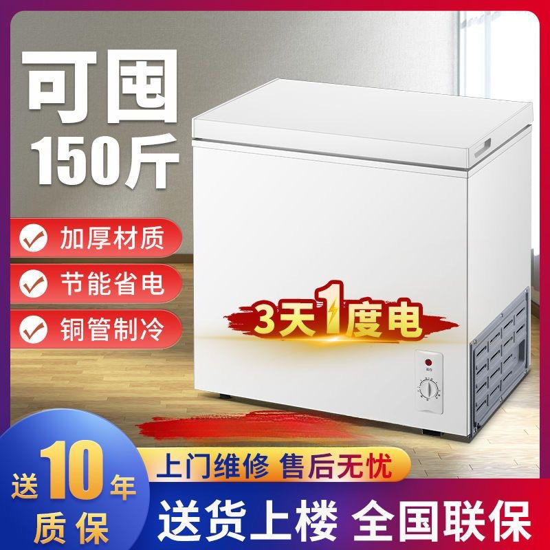 家用租房节能小型冰柜无霜迷你冰箱全冷冻冷藏两用雪糕冷柜
