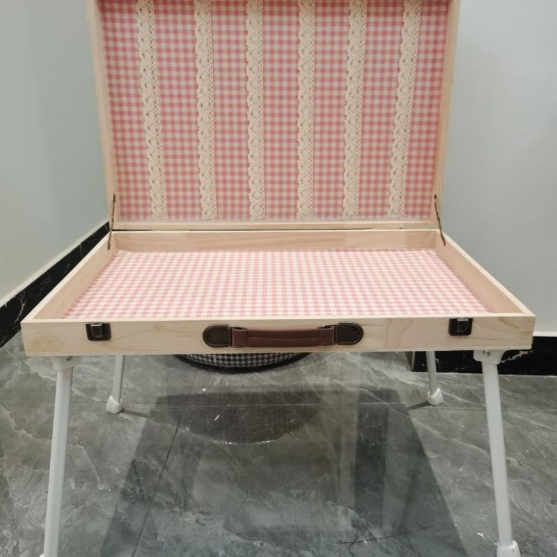 实木箱子饰品手提可折叠夜市便携收纳神器展示架摆摊摆摊纯手工