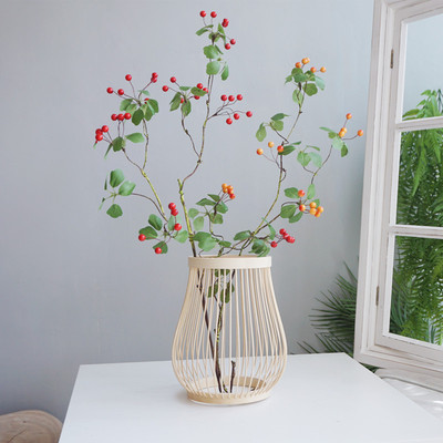 假仿真浆果藤蔓缠绕灯吊饰长枝野果子客厅餐桌家居摆设陈列