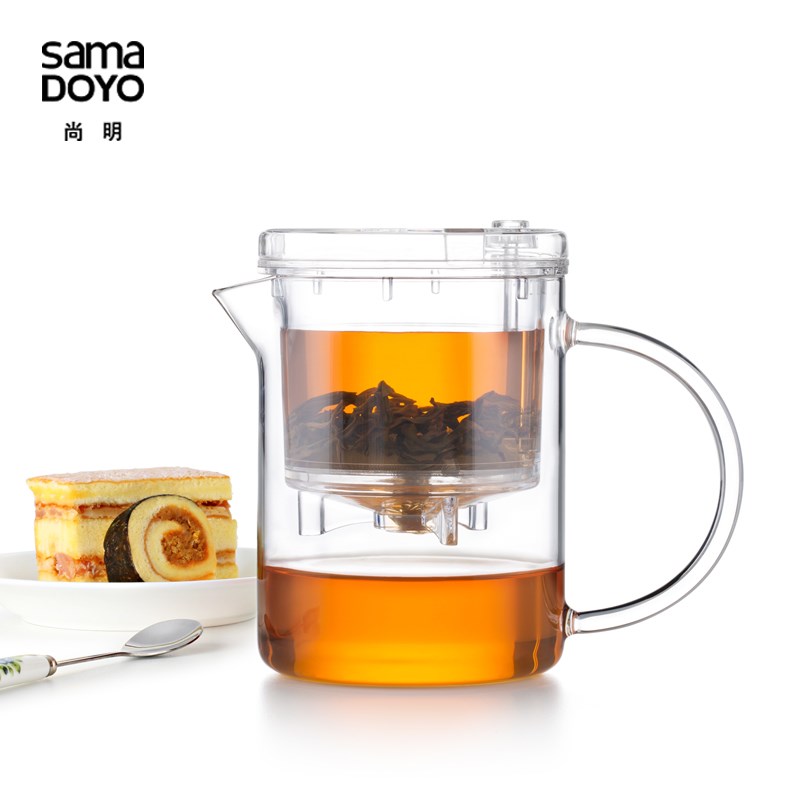 尚明耐热飘逸杯子带过小泡茶壶拆洗冲茶器玲珑杯功夫茶具