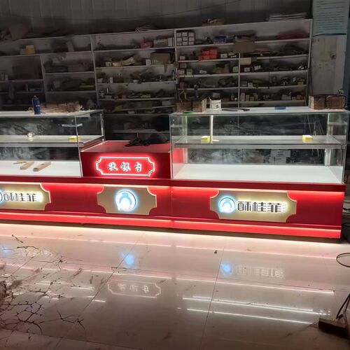 面包展示柜实木糕点柜台展柜中岛柜烘焙金架边柜商用