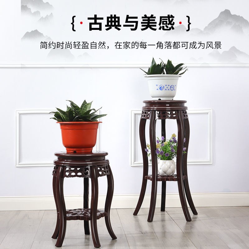 欧式复古新架子仿实木客厅阳台落地式绿萝吊兰盆架鱼缸架