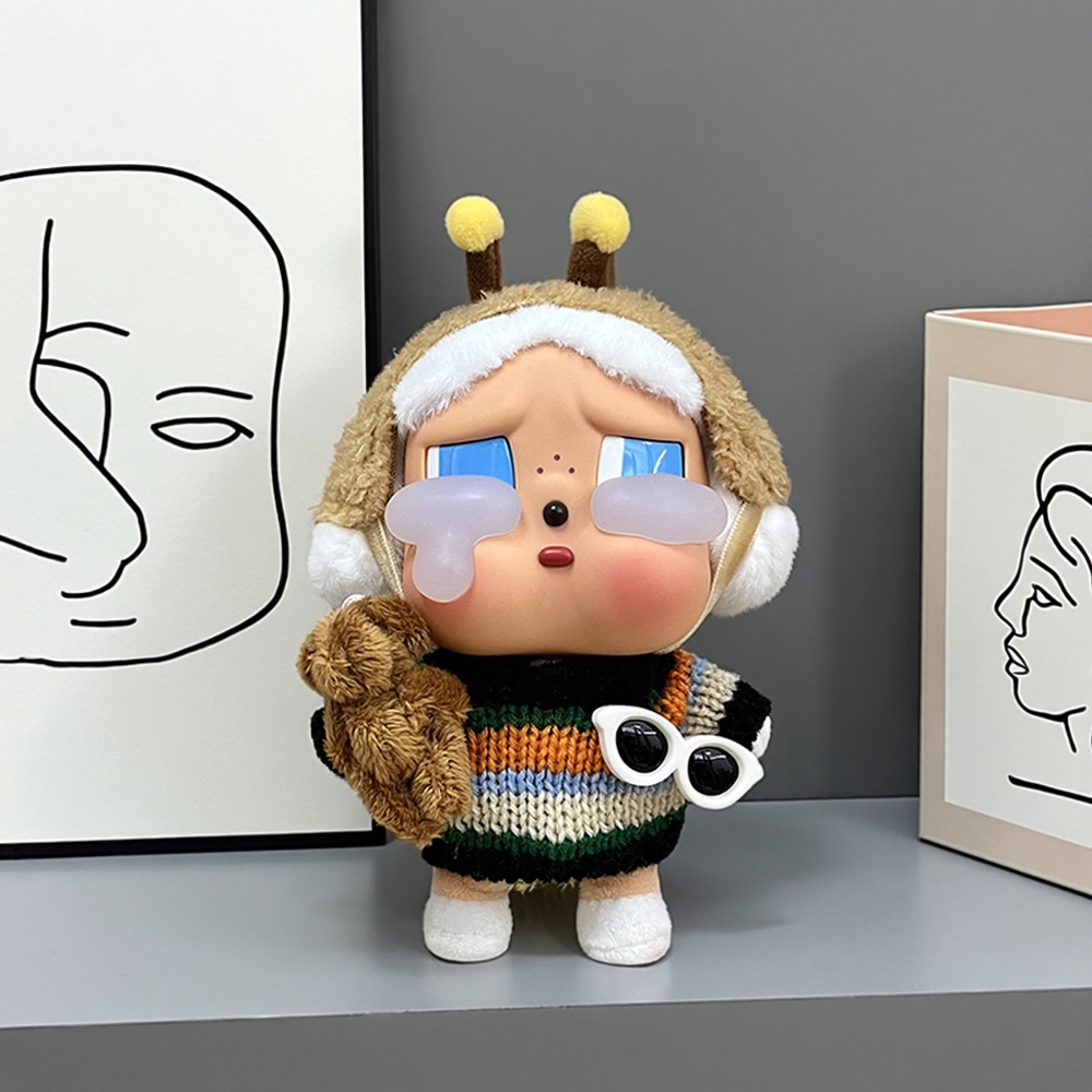 哭娃搪胶毛衣衣服盲盒公仔着替