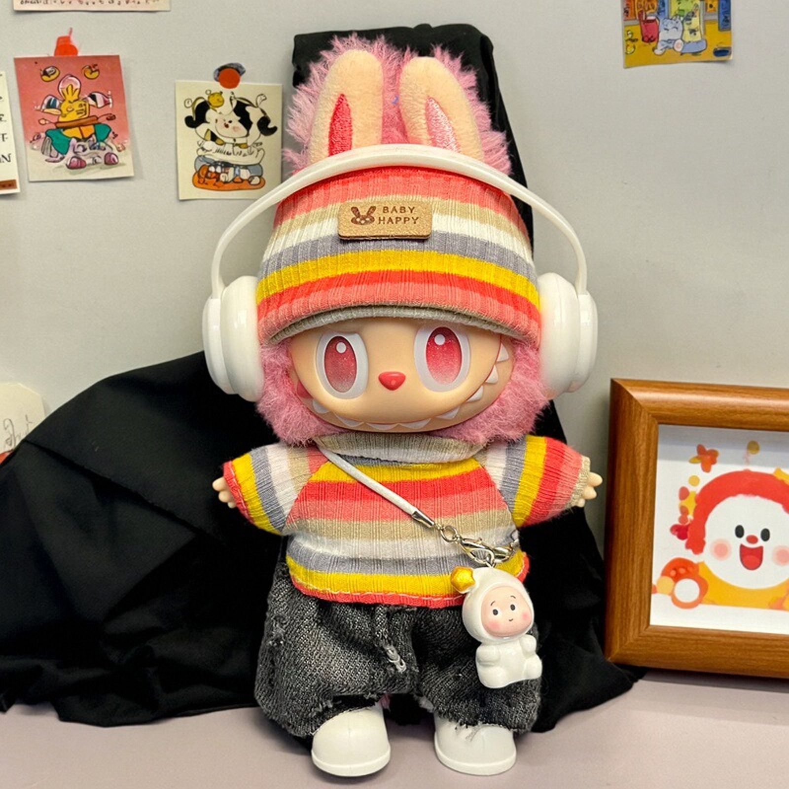 适用拉布布衣服labubu娃衣