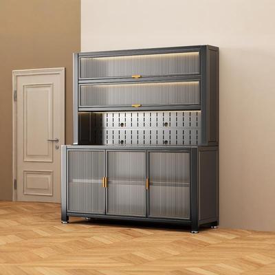 厨房置物架落地多层收纳柜子家用微波炉橱柜夹缝餐边多功能储物柜