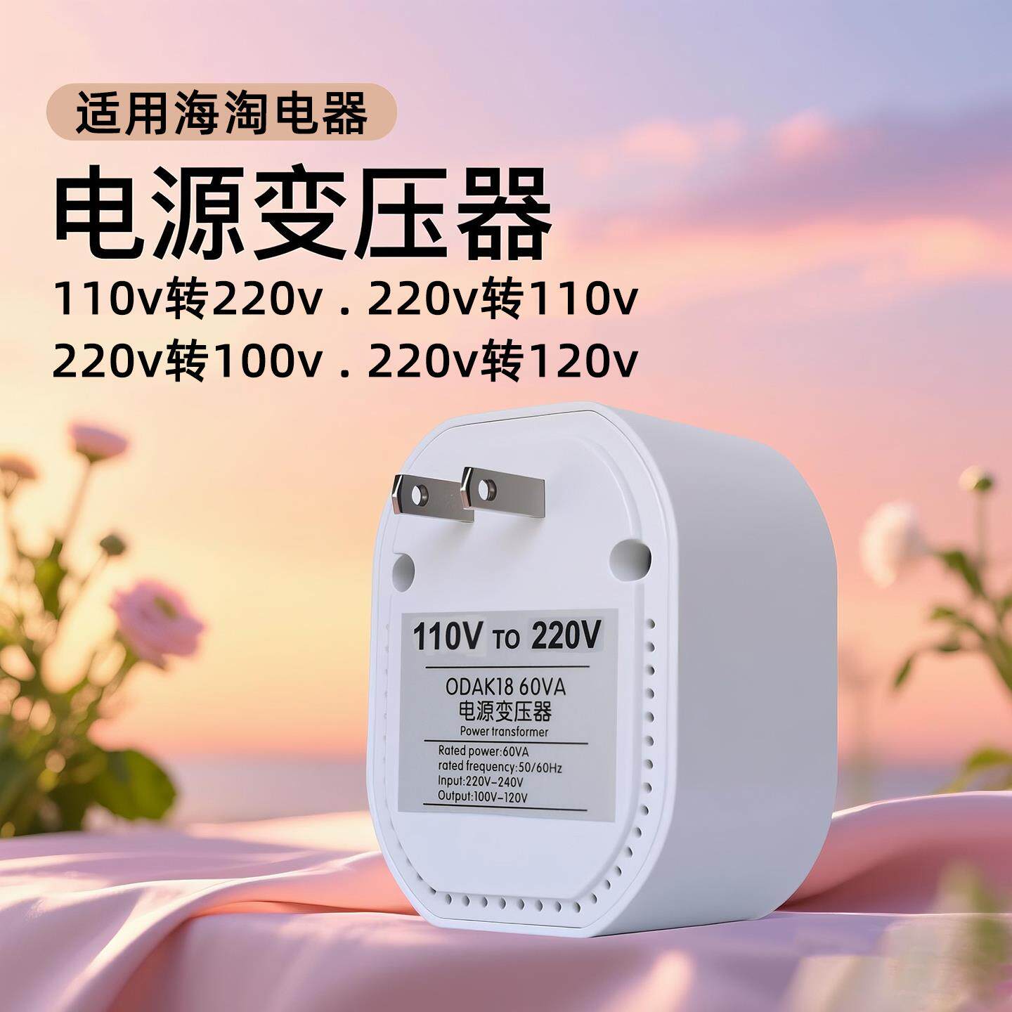 110v转220v变压器电源转换器升压220v转110v美国120日本100伏插头