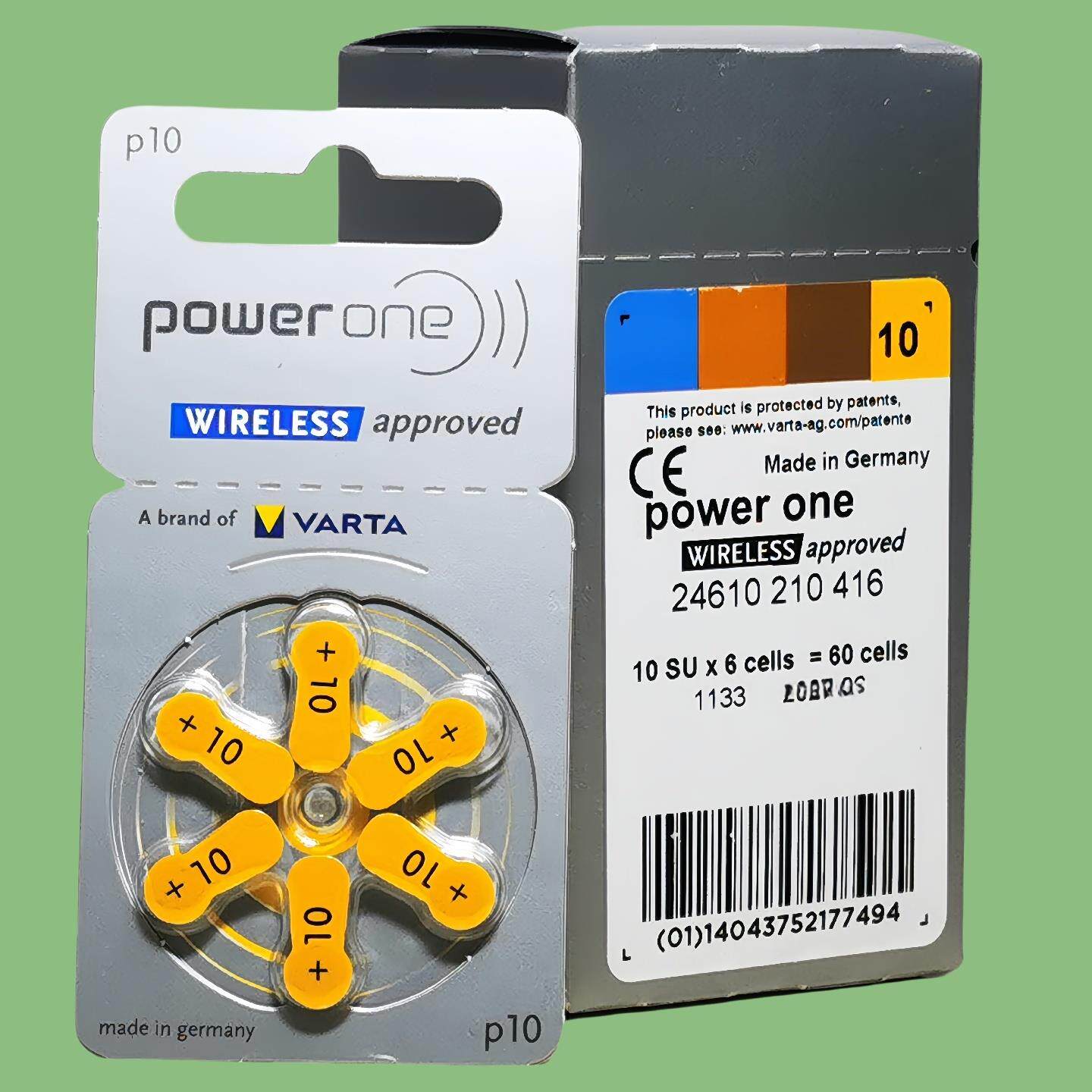 电池p10德国进口powerone助听器电子PR701.45V峰力瑞声达纽扣电池