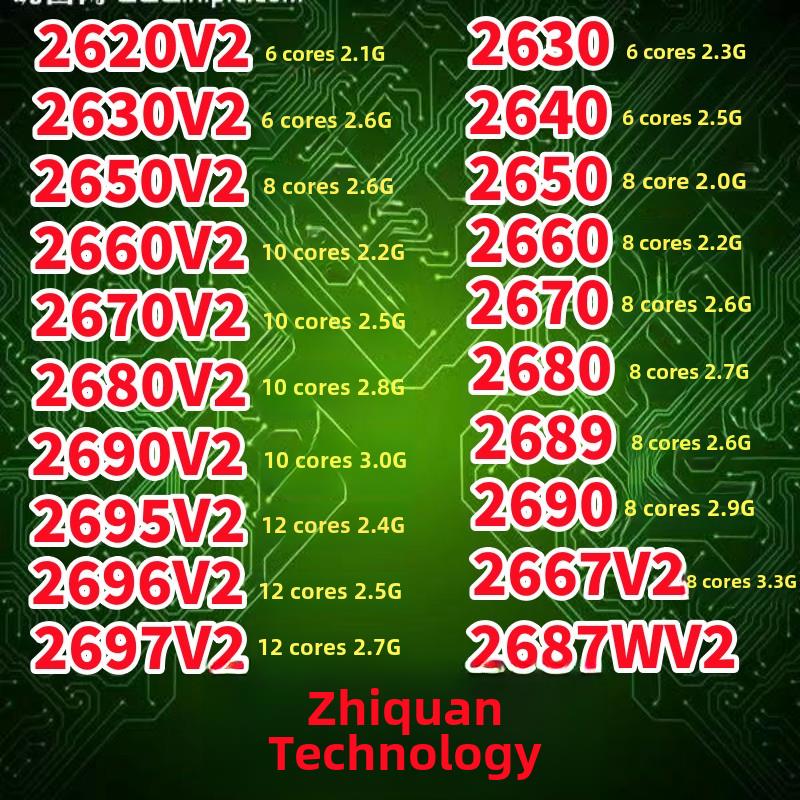 E5 2650 2660 2670 2680 2689 2690 2667 2695 2696 2697 V2 CPU