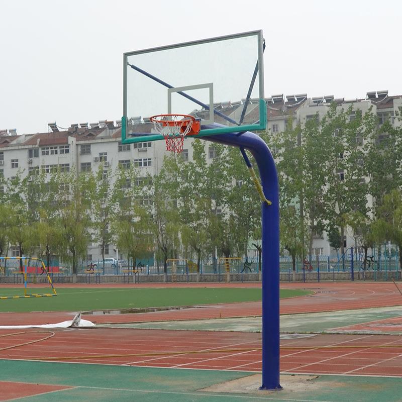 地埋管球架圆方管固定学校篮球篮架子外成人家用0006训练室标准篮