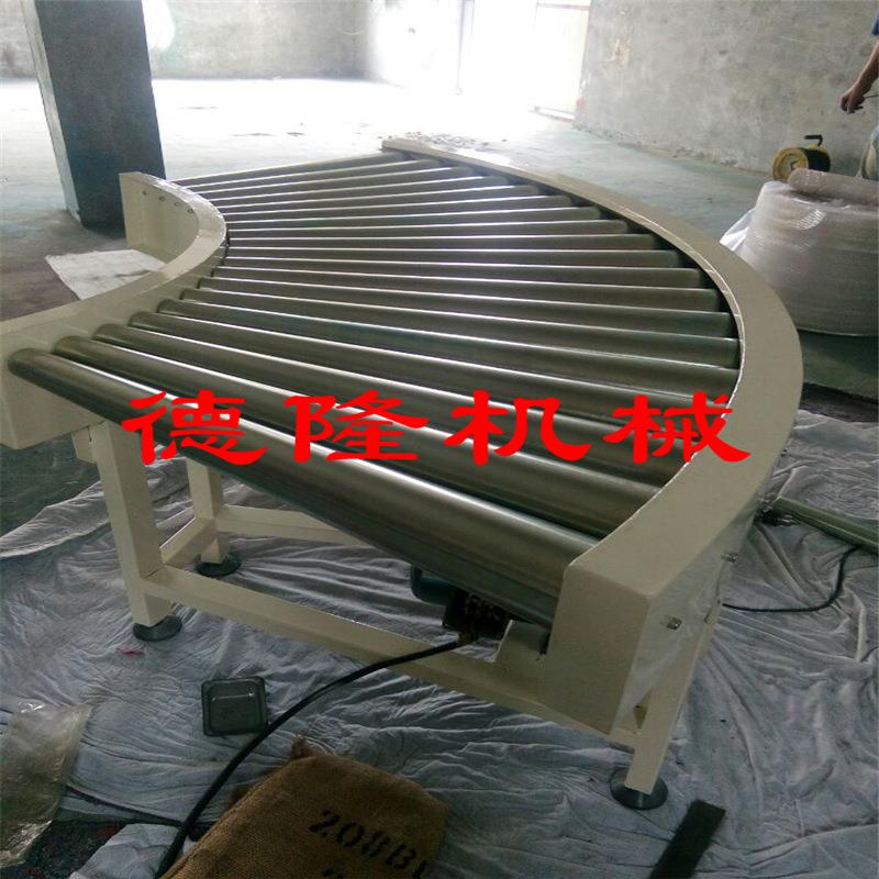 不锈钢180度转弯输送机,输送机滚筒式转弯输送机