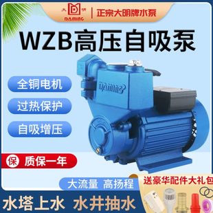 正宗大明牌自吸泵家用管道增压泵循环泵自来水热水器增压泵抽水泵