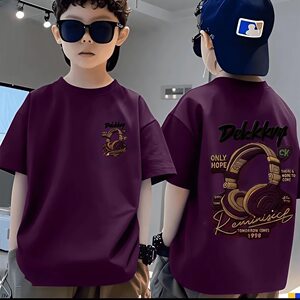 100%纯棉男童短袖T恤新款夏装卡通中大童宽松休闲儿童半袖上衣潮