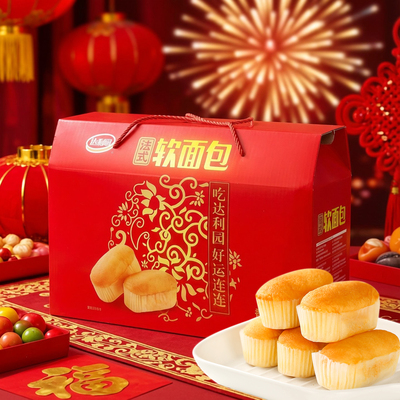 达利园软面包1200g新年礼盒整箱