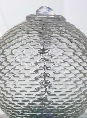 现代简约玻璃摆设桌面小型循环水办公室客厅玄关生财流水喷泉摆件