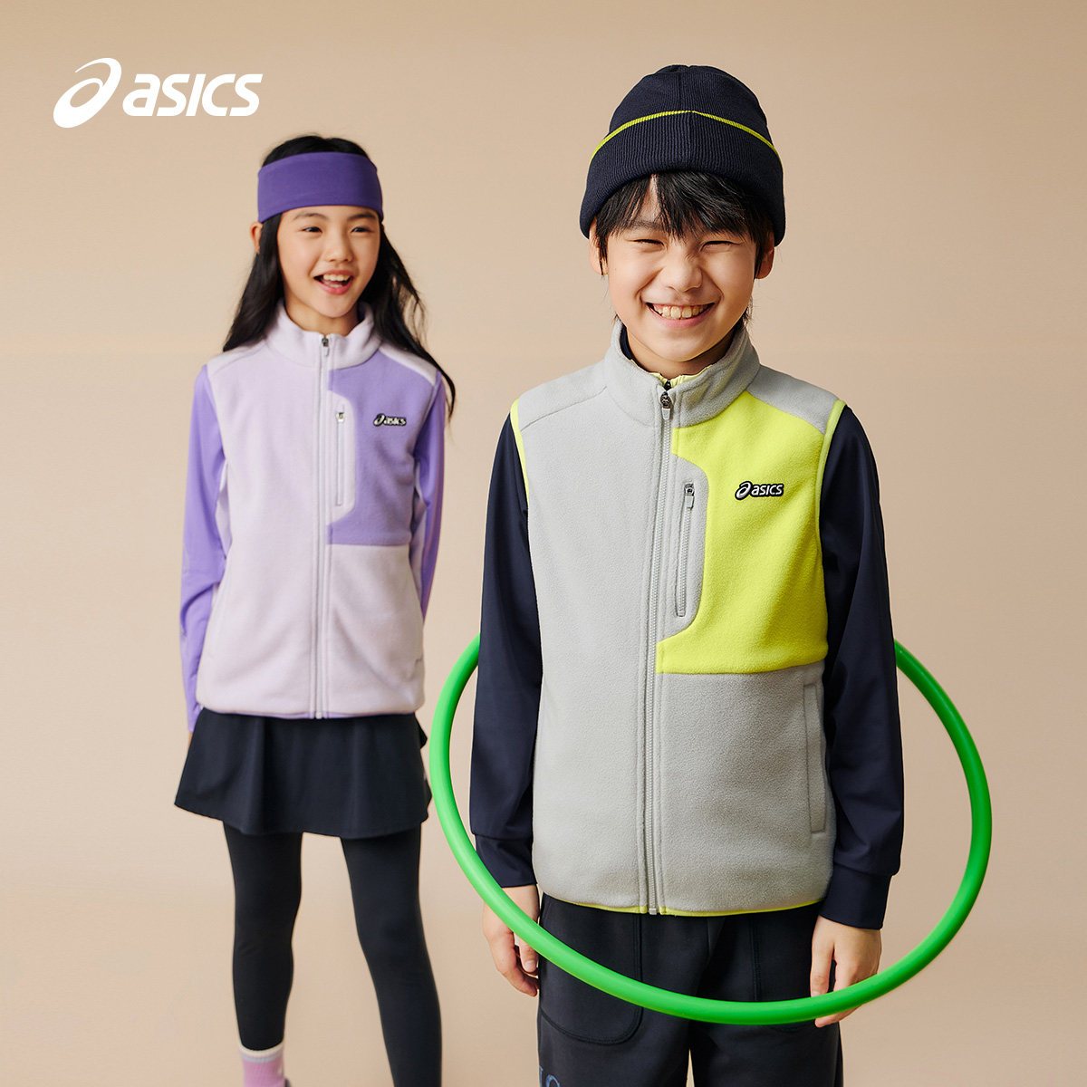 ASICS/亚瑟士童装25年秋季新款摇粒绒拼色针织马甲时尚百搭抗静电,童装/婴儿装/亲子装,马甲,淘宝优惠券,粉丝福利购,淘宝优惠卷