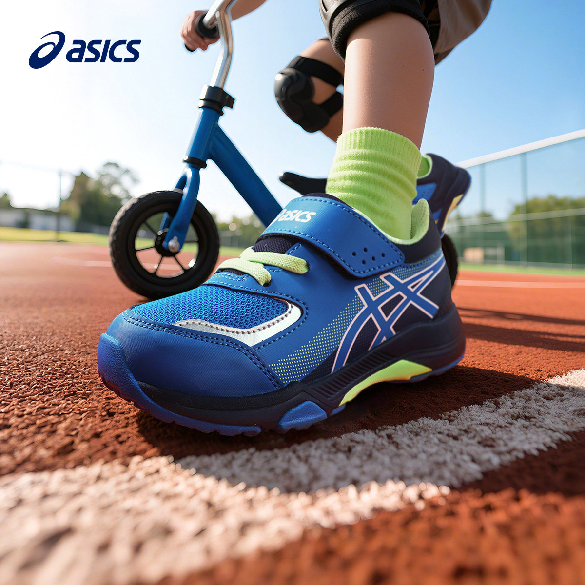 亚瑟士儿童减震运动鞋2025春秋新款体测训练跑步鞋男女童网面鞋子