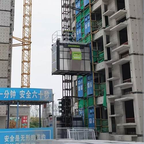 厂家供应建筑工地升降机高层施工桥梁建设用单柱双笼SC人货电梯