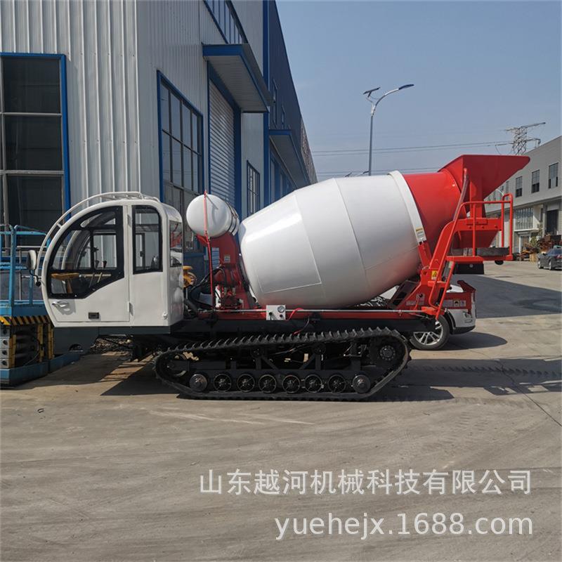 全地形履带混凝土搅拌车越河水田越野自上料搅拌履带水泥罐车