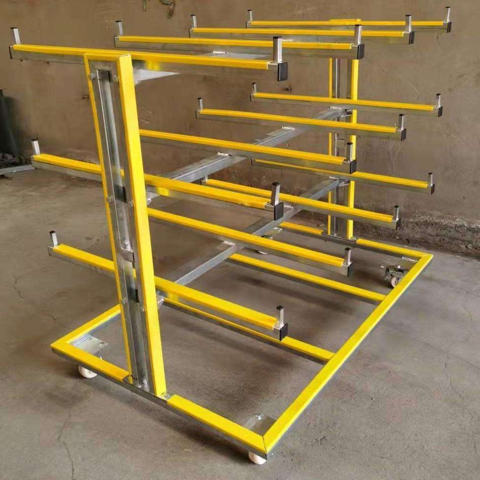 铝合金门窗设备工具周转架铝型材放置架门厂铝材料小推车置物架图片