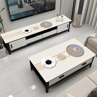 皮革桌布防水防油茶几垫免洗耐温长方形电视柜加厚印桌垫