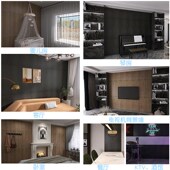 格栅板卧室木质聚酯纤维吸音护墙板背景墙钢琴房装 饰声学板