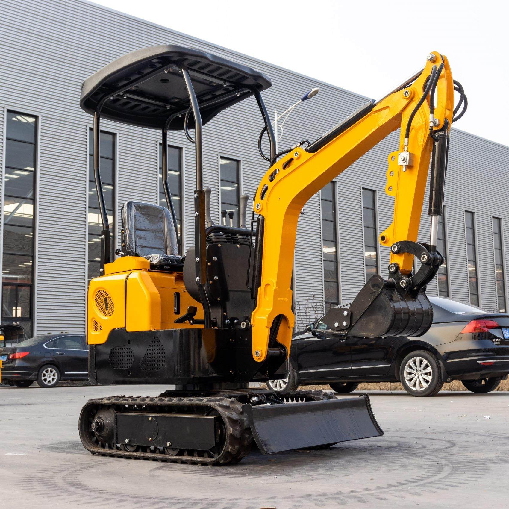 工厂直供带小型1吨履式挖掘机 现三缸发动机HT-110B履带价0B微挖