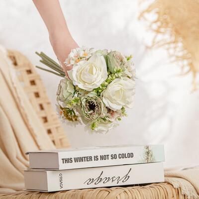 8假MW83111花织雪手捧花婚庆仿真花厂家装绿植物饰品INSM风跨境W3