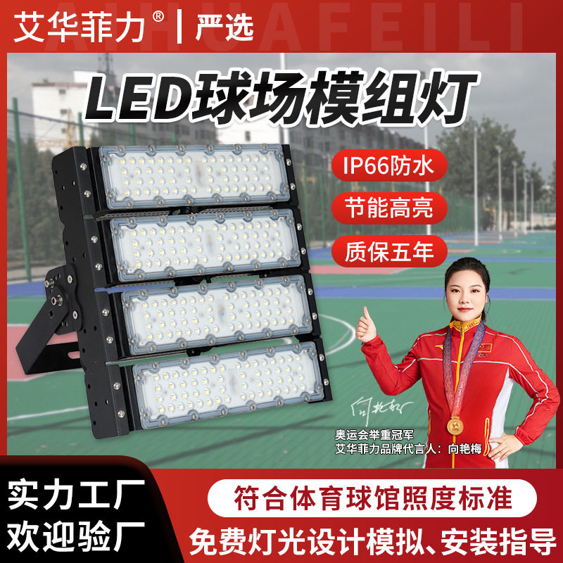 室外篮球场专用灯 大功率模组足球高杆照明投光灯 LED户外球场灯