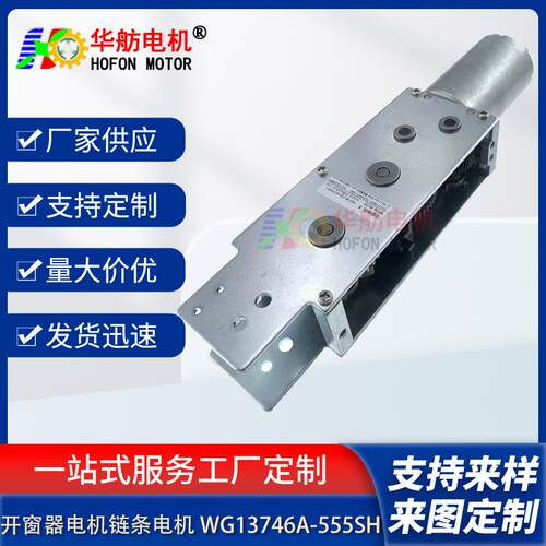 WG13746A-555SH蜗轮蜗杆直流减速电机开窗器电机智能门窗12V24V