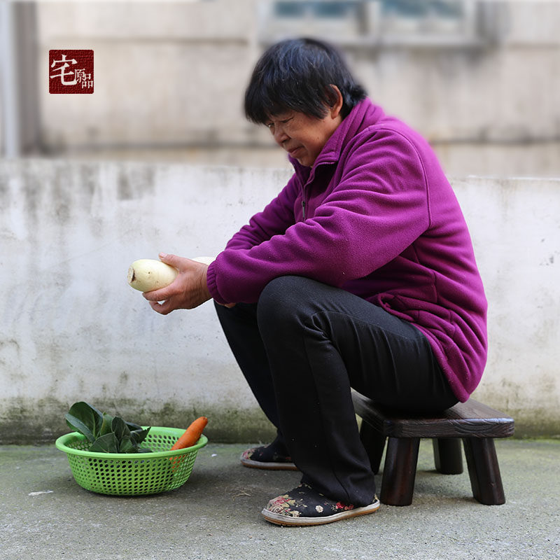 复古实木小板凳换穿鞋凳脚凳小方矮凳木头儿童坐凳茶几凳