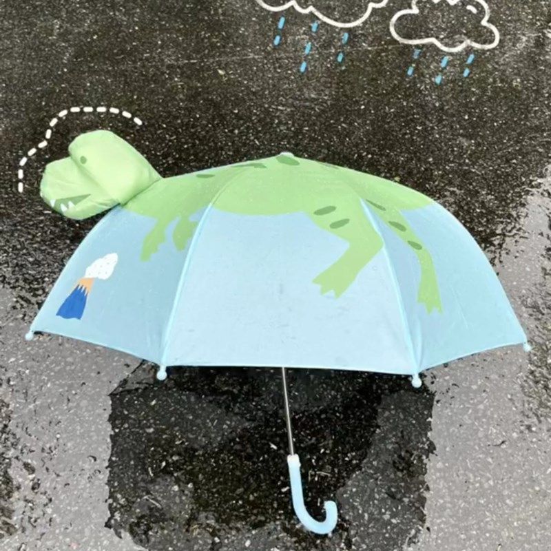 儿童雨伞立体恐龙晴雨通长伞上儿童出门雨伞学生遮雨具韩国同步